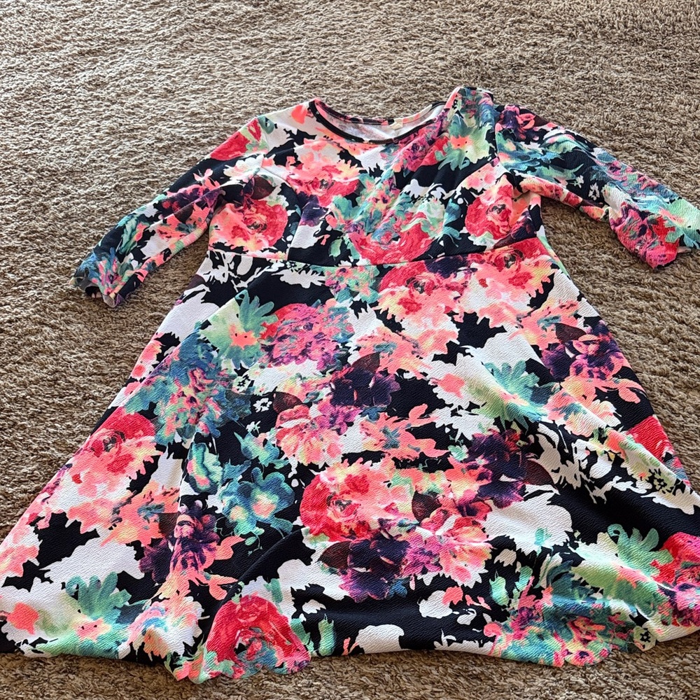Pinkblush Floral women’s maternity Dress - Pink and Black